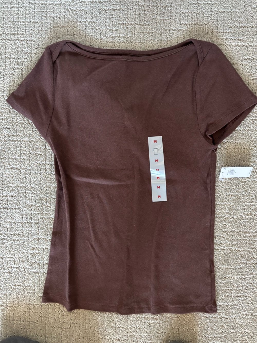 Old Navy Chocolate Brown Scoop Neck Short Sleeve Tee
